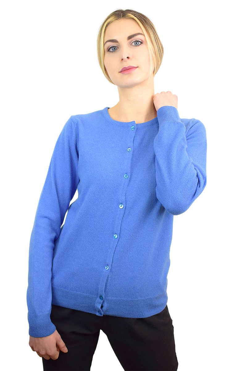 coreana azzurra in cashmere da donna