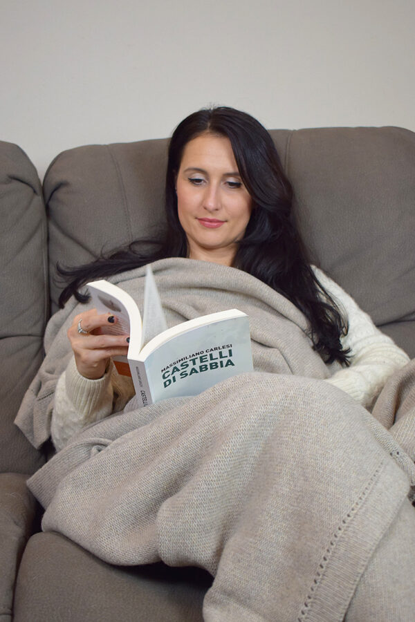 Coperta in Cashmere chicco di riso