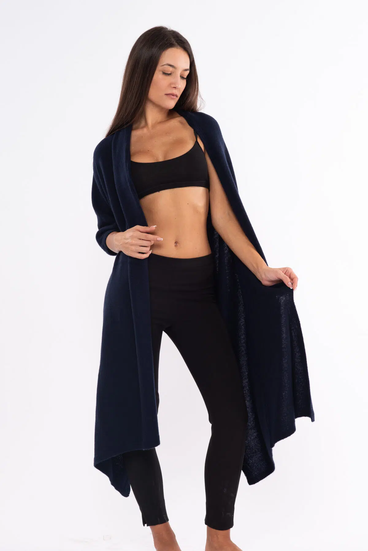 stola eco cashmere donna blu