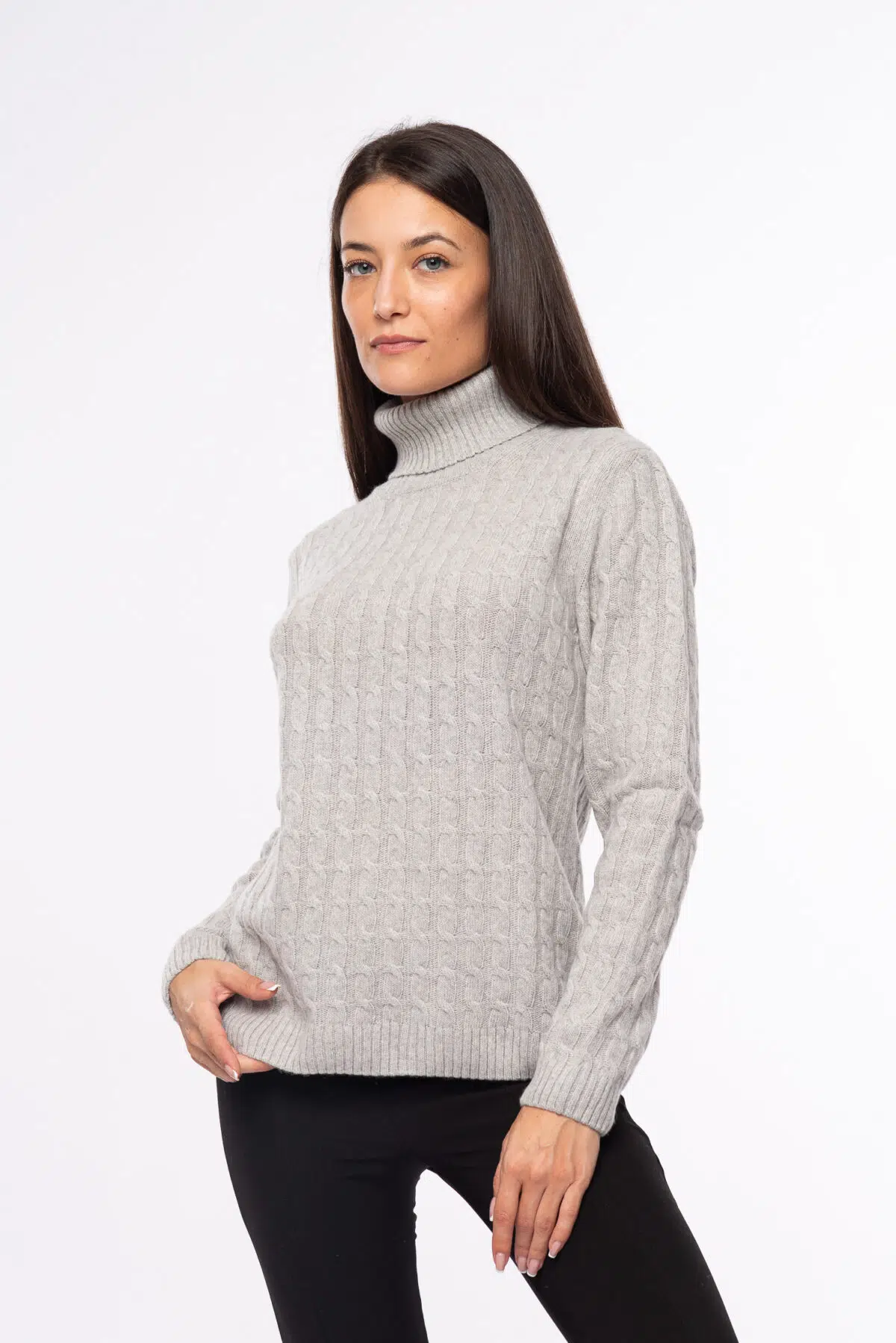 dolcevita treccia donna eco cashmere