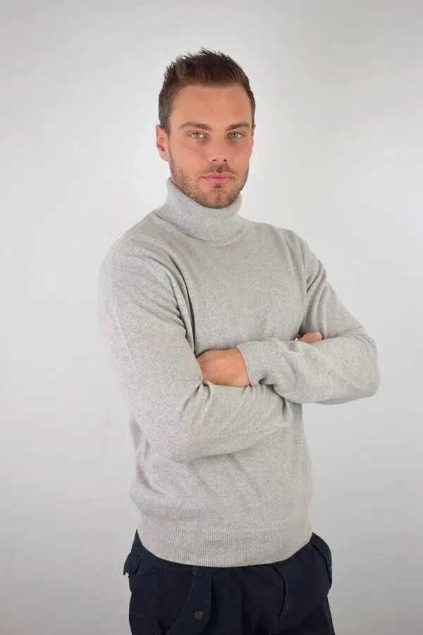 Dolcevita Puro Cashmere Uomo Collezione 25/26 Grigio Perla