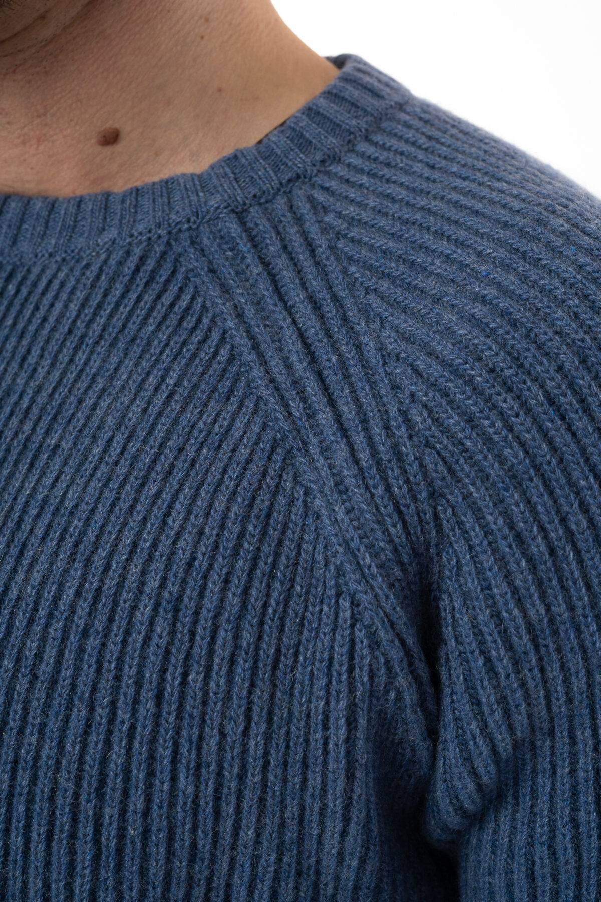 Pure Cashmere Men's Light Blue Jeans Maxi Sweater