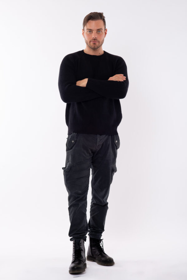 Men's Pure Cashmere English Maxi Sweater Black