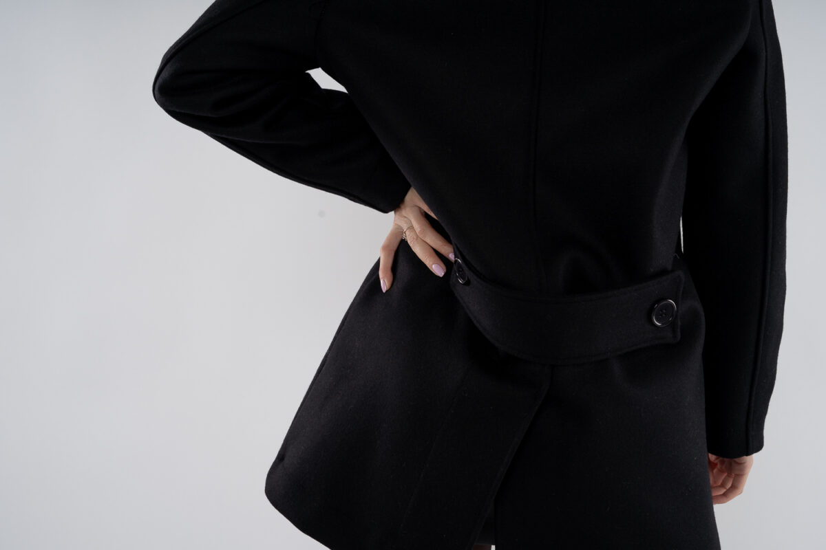 I'PASTRANO Regenerated and Regenerable Pure Wool Women's Coat Black Over