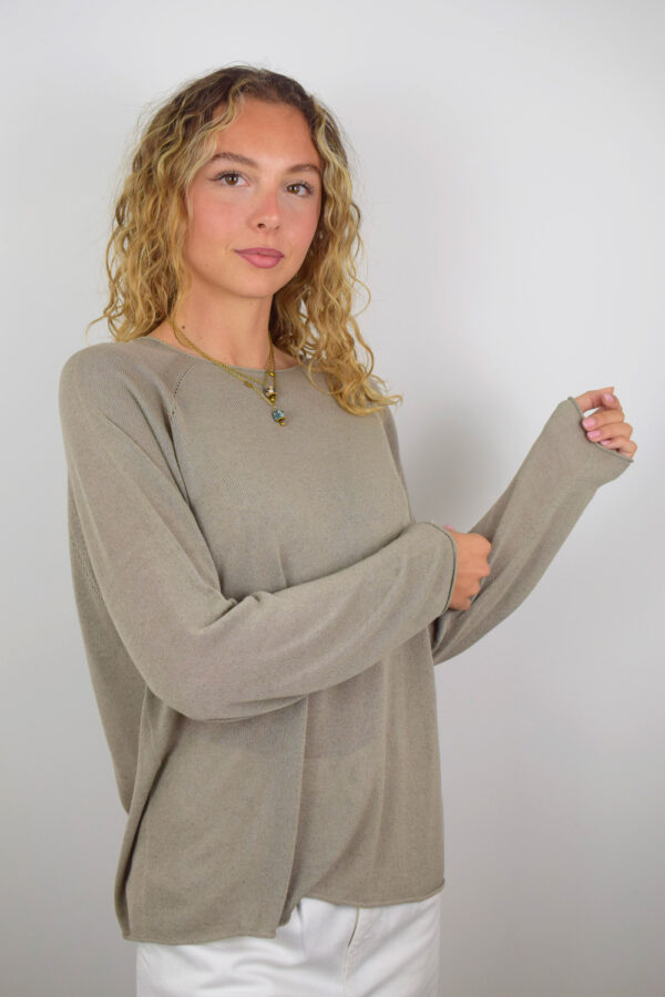 Maglia Lino Leggero Color Tortora