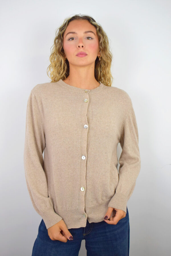 Giacchina Puro Cashmere Donna Collezione 25/26 Beige