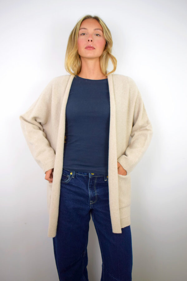 Cardigan Puro Cashmere Donna Collezione 25/26 Beige