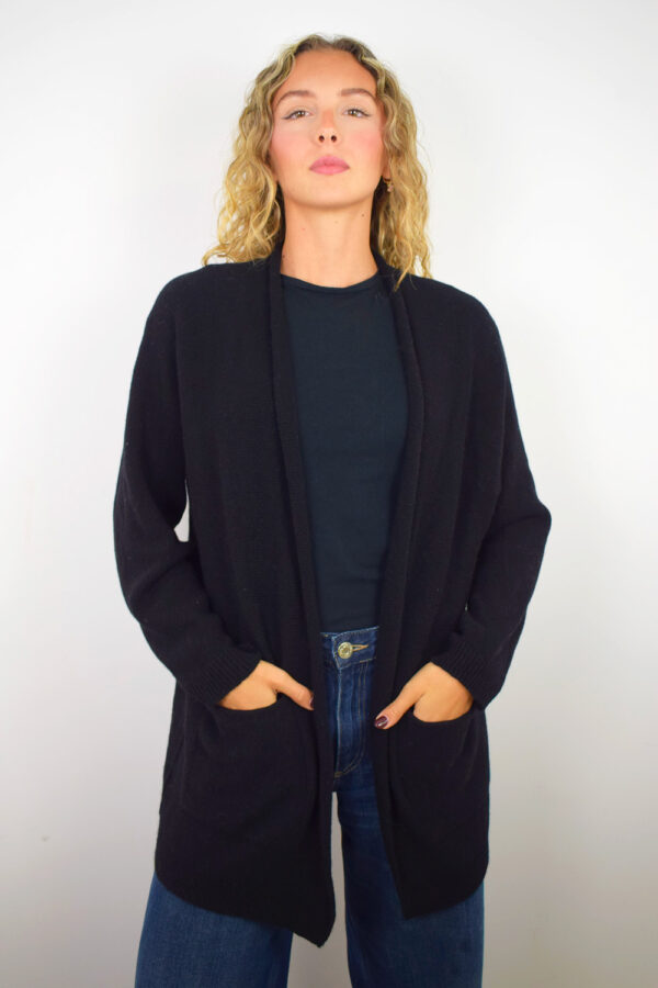 Cardigan Puro Cashmere Donna Collezione 25/26 Nero