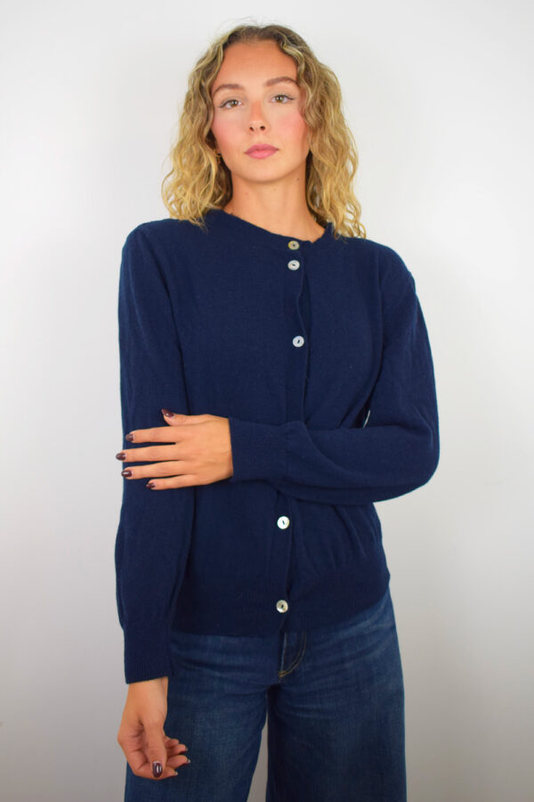 Giacchina Puro Cashmere Donna Collezione 25/26 Blu