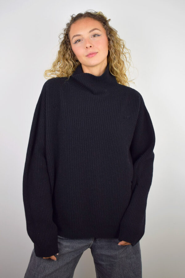 Maglione Over Inglese Puro Cashmere Donna Collezione 25/26 Nero