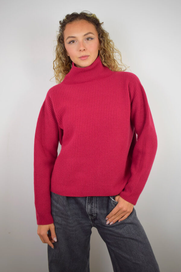 Maglione Over Inglese Puro Cashmere Donna Collezione 25/26 Vino