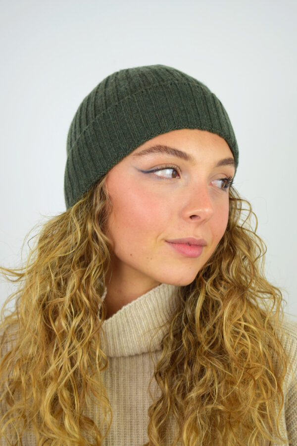 Cappello Puro Cashmere Costa Inglese Collezione 25|26 Donna Verde Militare