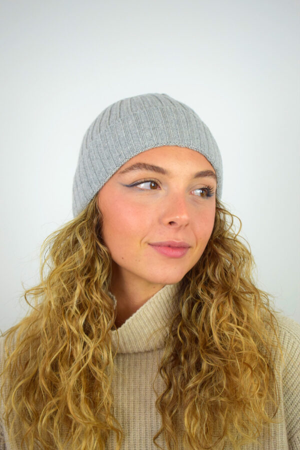 Cappello Puro Cashmere Costa Inglese Collezione 25|26 Donna Grigio Perla