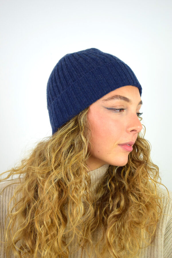 Cappello Puro Cashmere Costa Inglese Collezione 25|26 Donna Blu