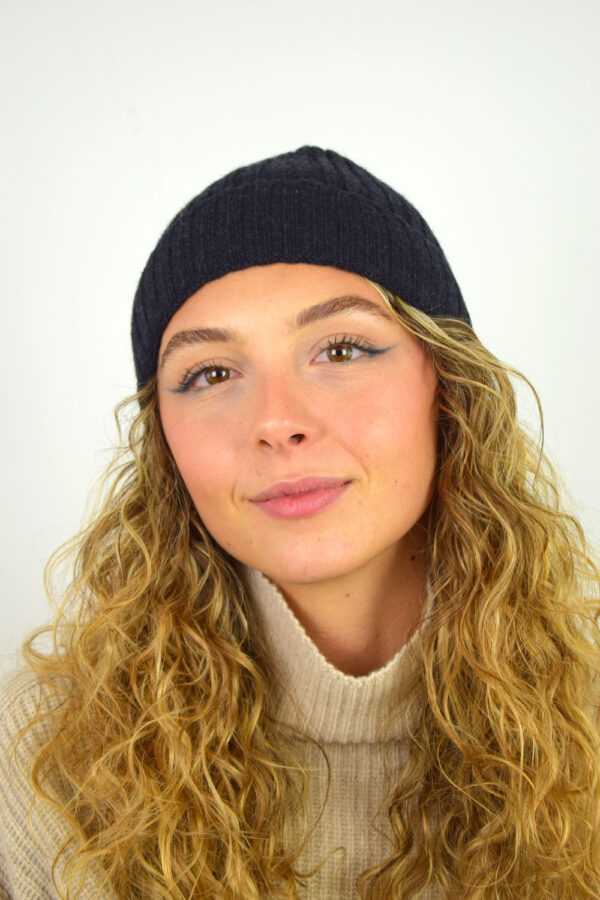 Cappello Puro Cashmere Costa Inglese Collezione 25|26 Donna Nero