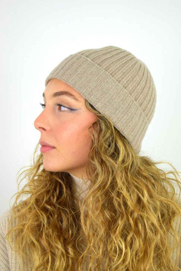 Cappello Puro Cashmere Costa Inglese Collezione 25|26 Donna Beige