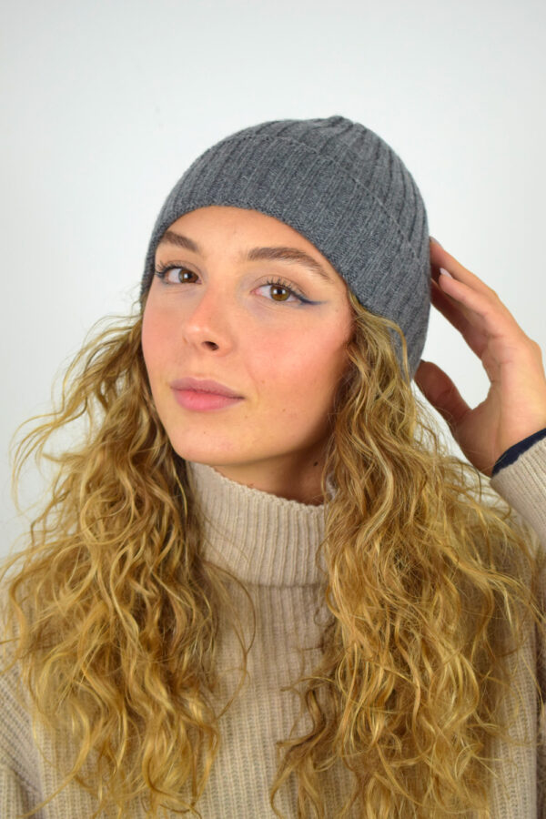 Cappello Puro Cashmere Costa Inglese Collezione 25|26 Donna Antracite