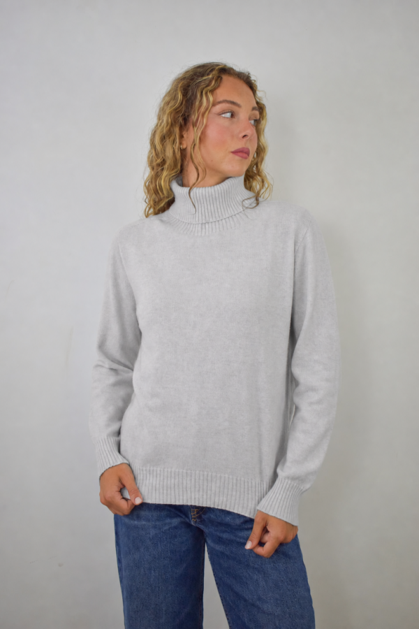 Collo Alto Over Donna Collezione 2027 Grigio Perla