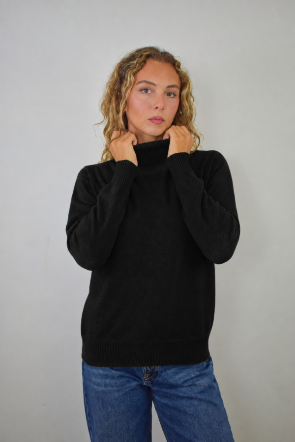 Collo Alto Over Donna Collezione 2027 Nero